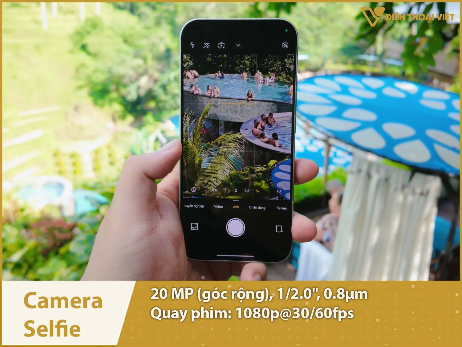 Camera selfie 20MP & Quay phim 1080p