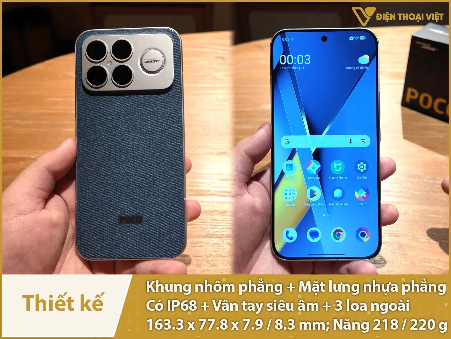 Thiết kế vuông vức, hiện đại