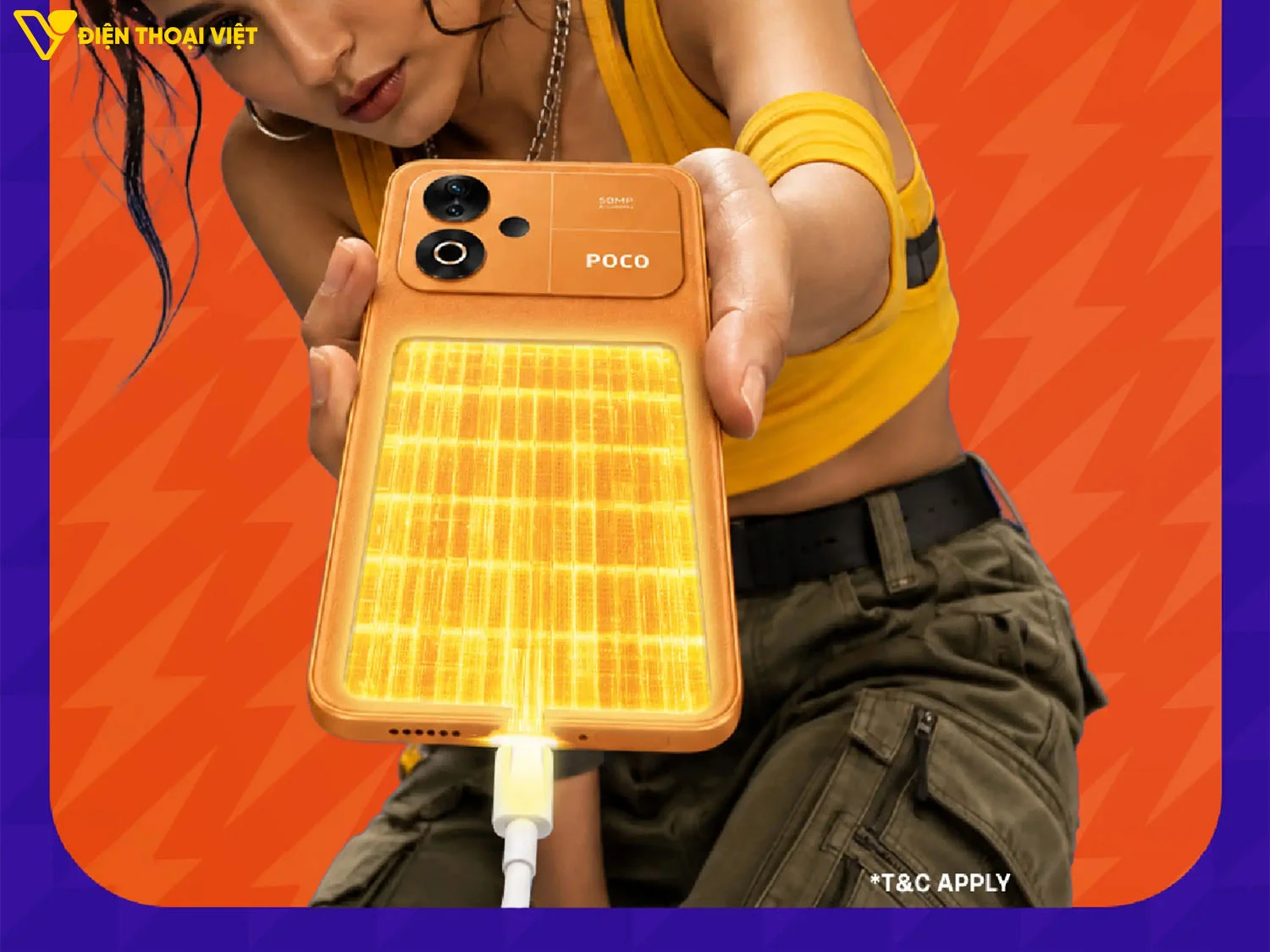 Pin 8000mAh và sạc 45W trên POCO M8 Power