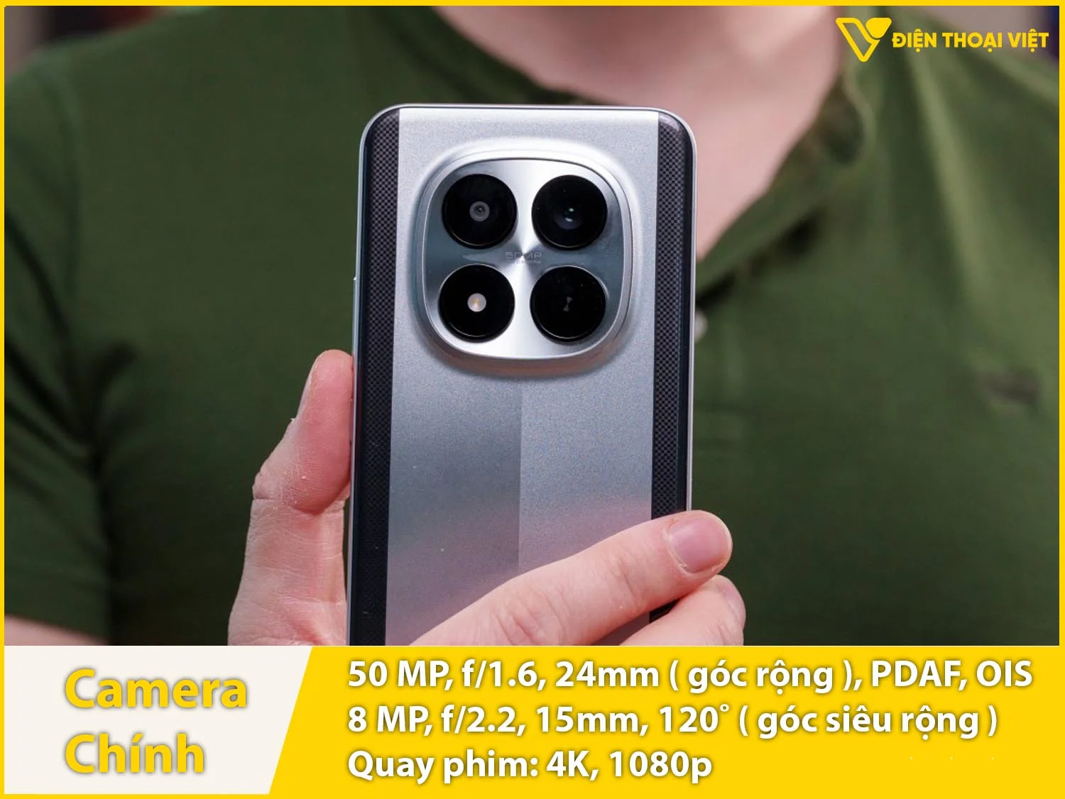 Camera 50MP & Quay phim 4K cực nét
