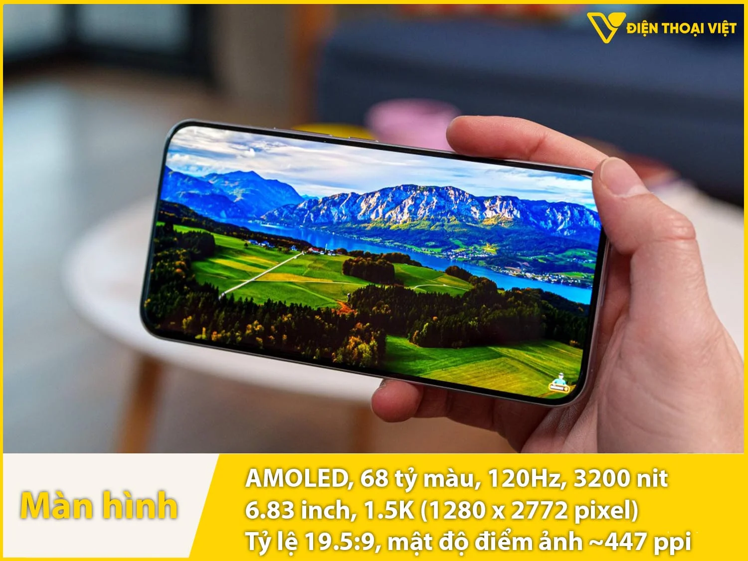 Màn hình AMOLED 1.5K bảo vệ mắt hiệu quả