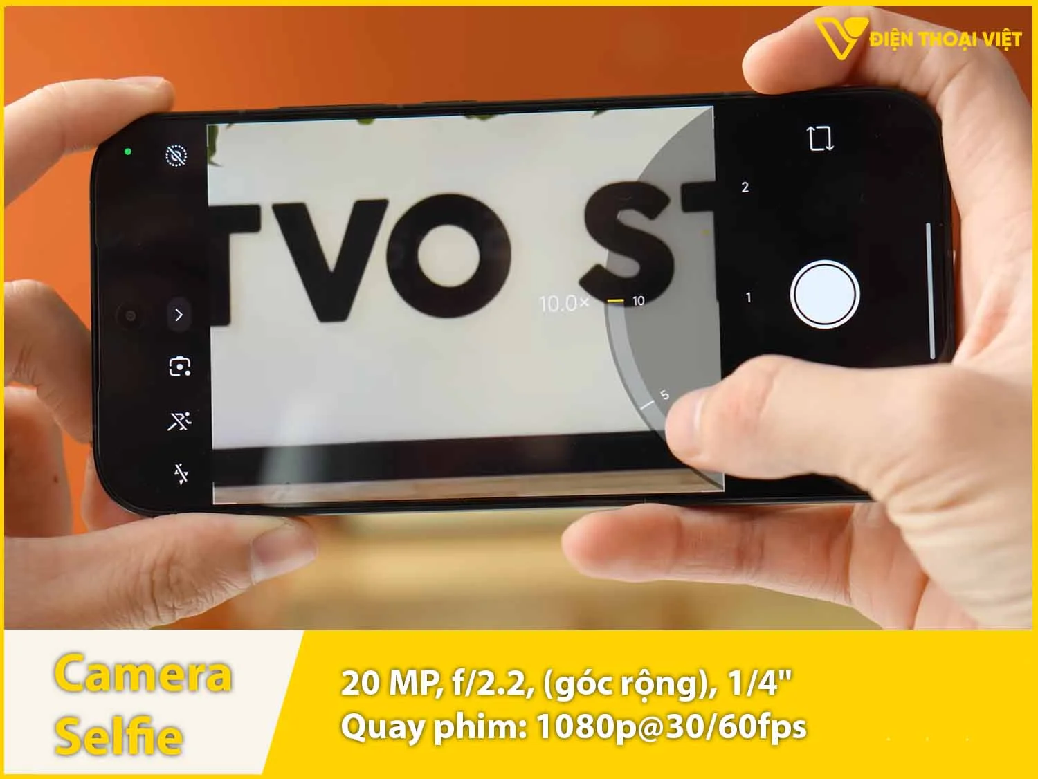 Camera selfie 20MP & Quay phim 1080p