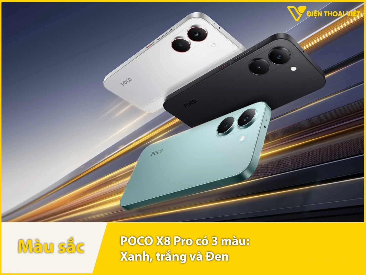 POCO X8 Pro có ba màu