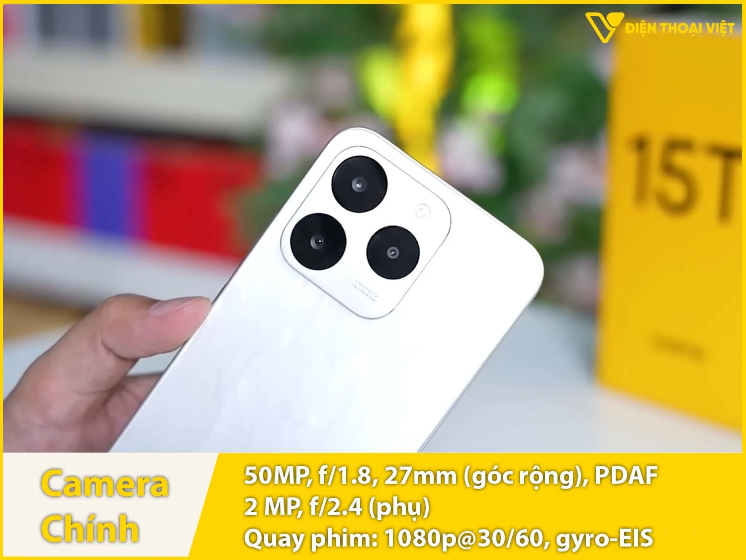 Camera sau 50MP + Phụ 2MP & Quay phim 1080p