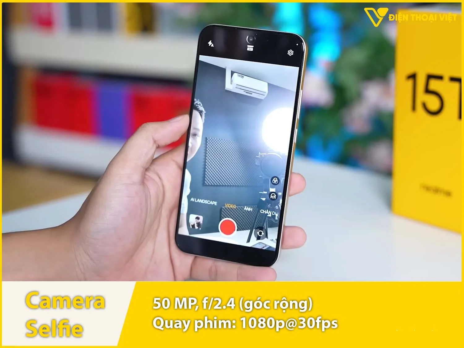 Camera selfie 50MP & quay video 1080p