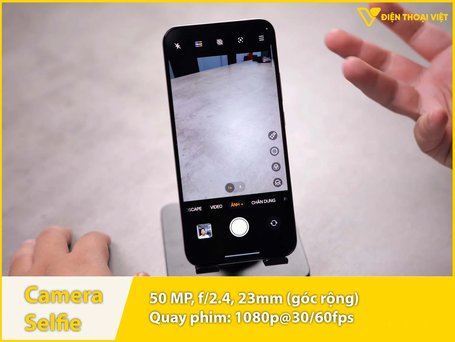 Camera selfie 50MP & quay video 1080p