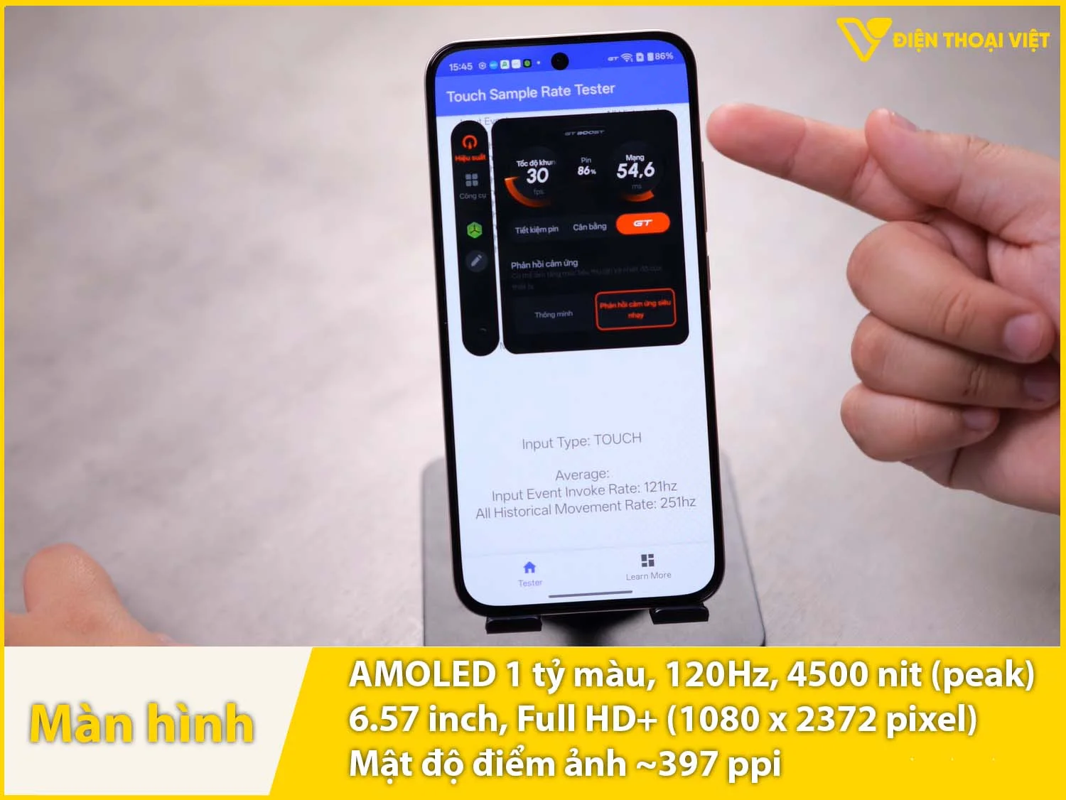 AMOLED 6,57 inch - 120Hz - 4500 nit