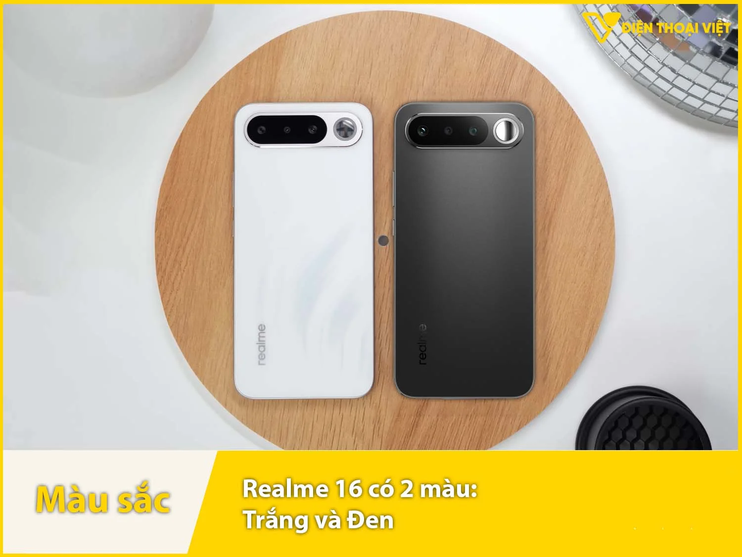 Realme 16 cung cấp 2 màu: Trắng và Đen