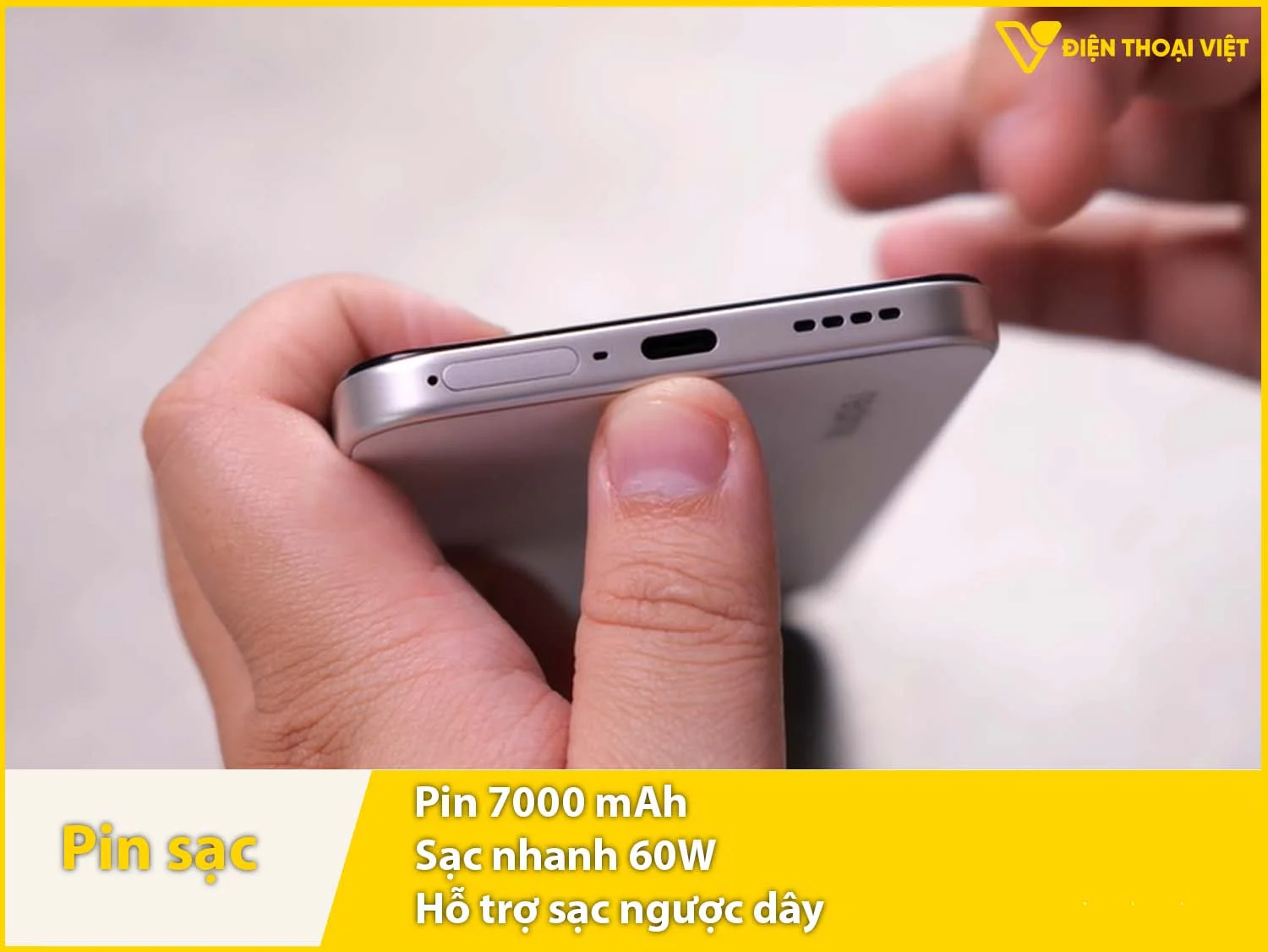 Pin 7000mAh & Sạc 60W