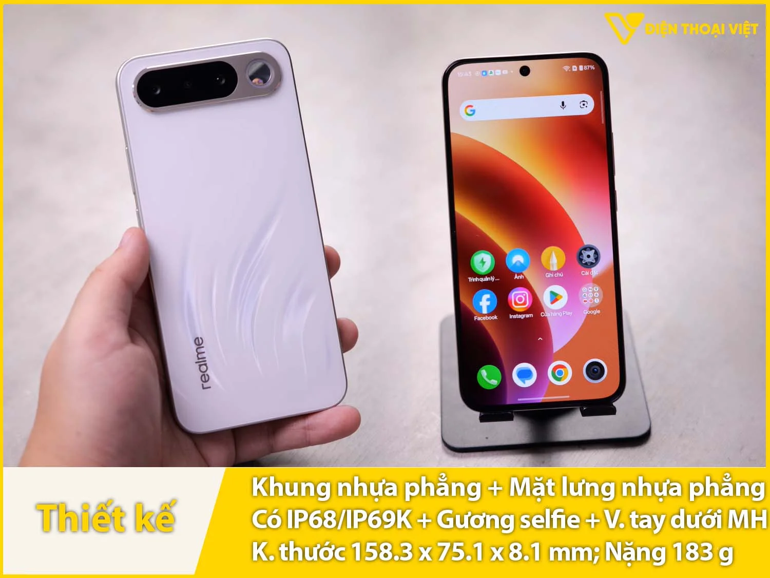 Khung nhựa, lưng nhựa & Có gương cầu selfie