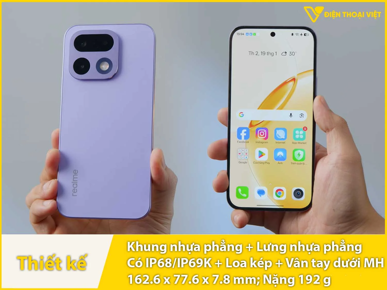 Khung nhựa phẳng & 2 mặt trước sau phẳng