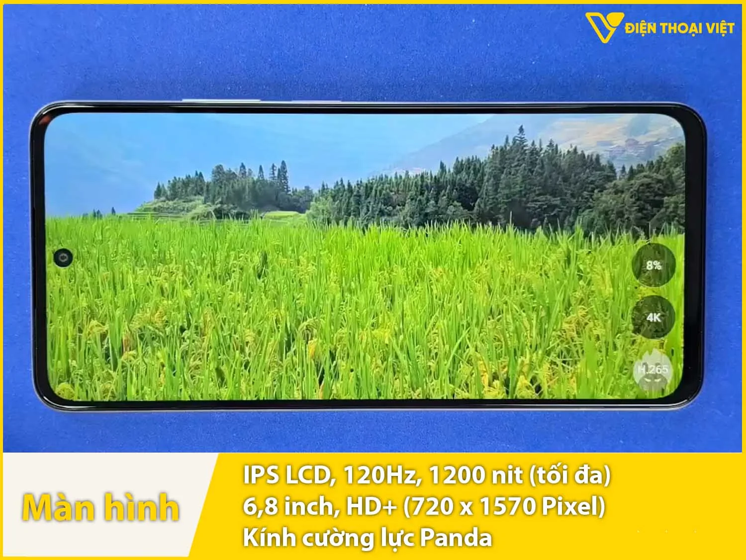 IPS LCD 6,8 inch - 120Hz - 1200 nit