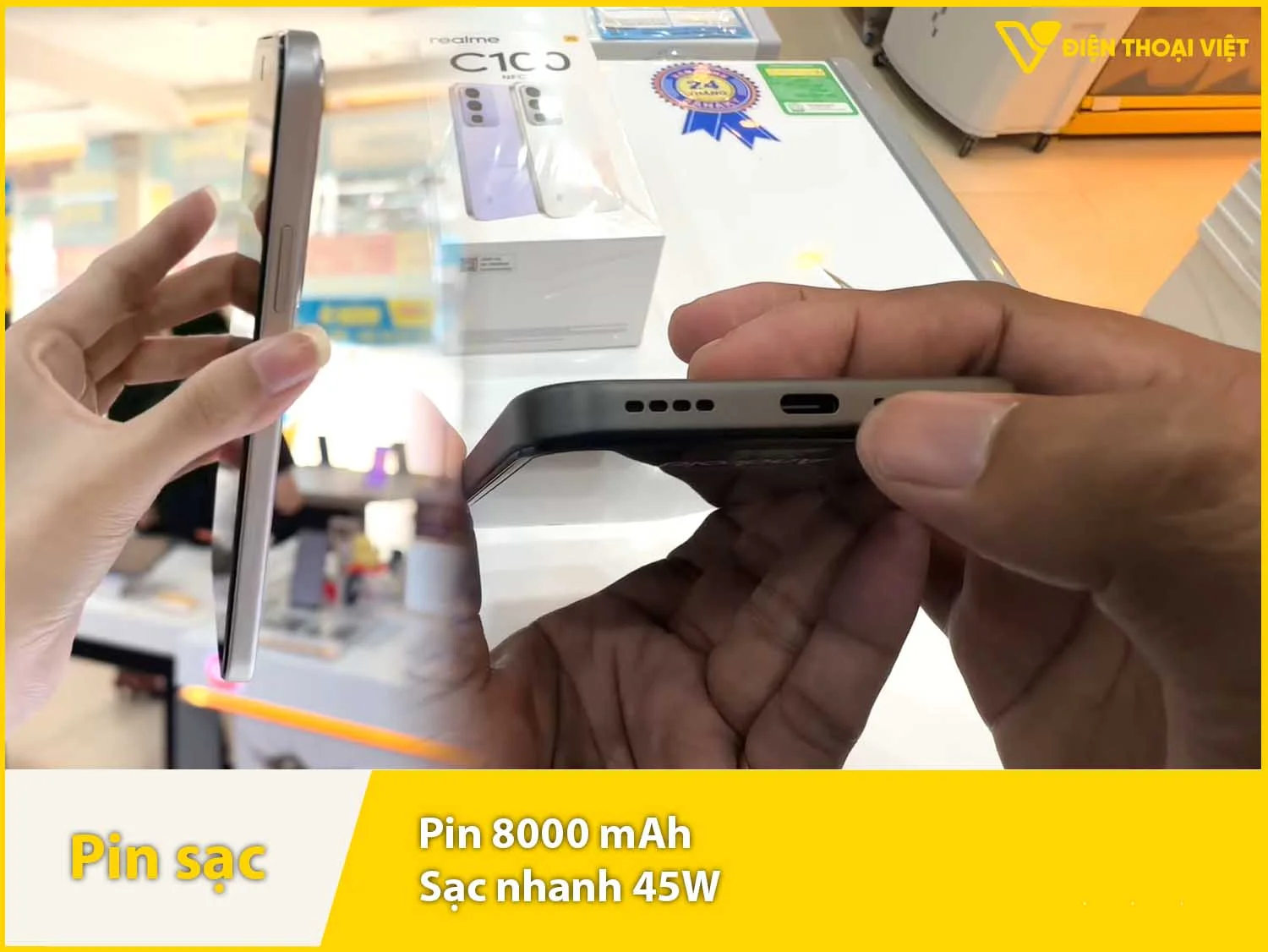 Pin 8000mAh & Sạc nhanh 45W