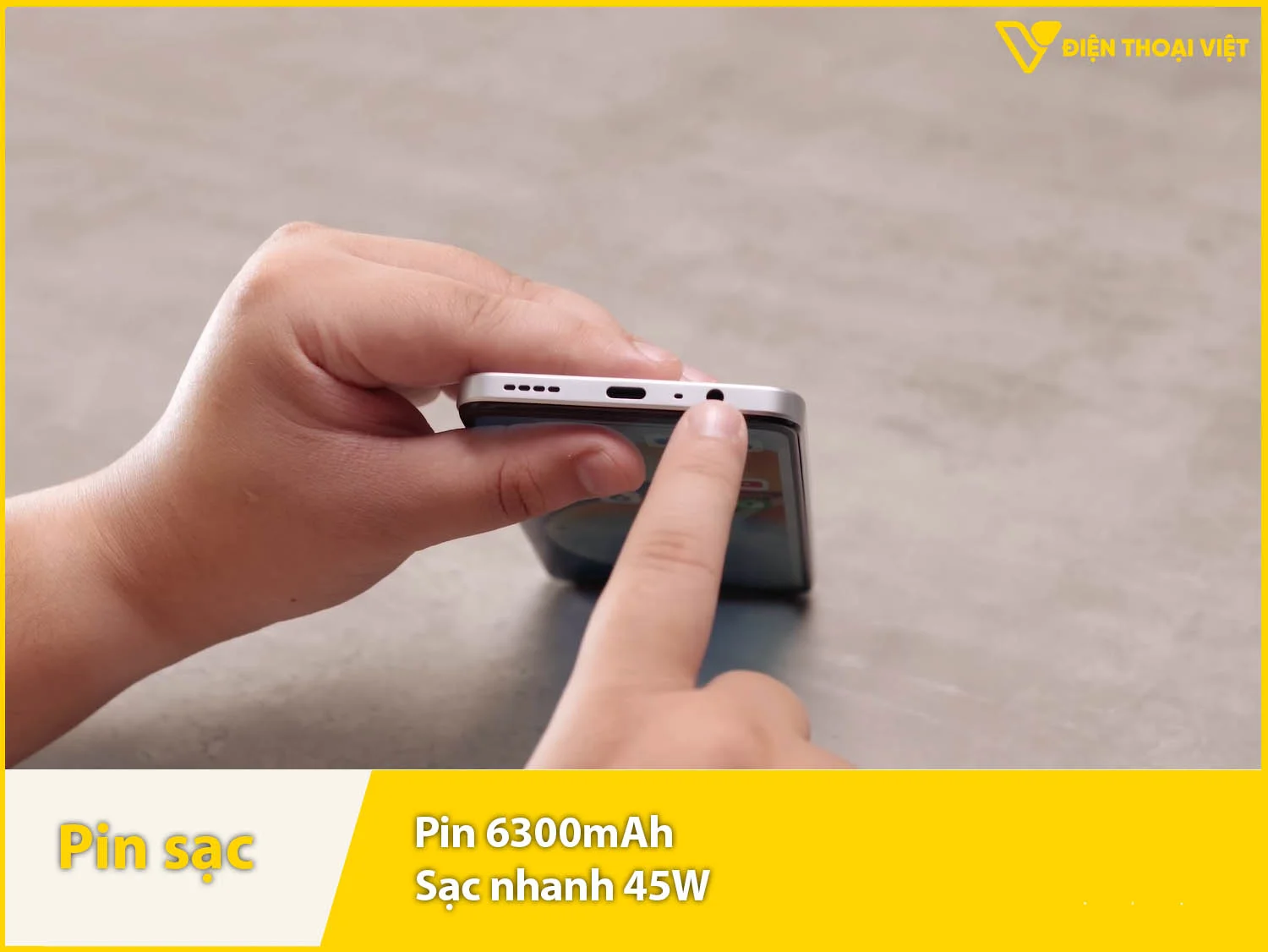 Sử dụng 2 ngày với pin 6300mAh & Sạc nhanh 45W