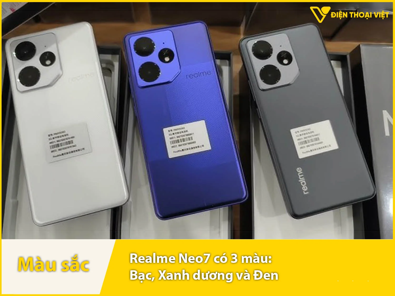 Các màu sắc của Realme Neo7