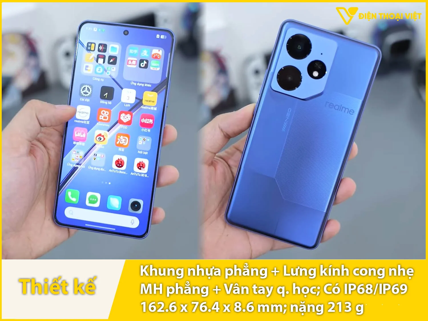 Thiết kế trẻ trung, bền bỉ với IP69