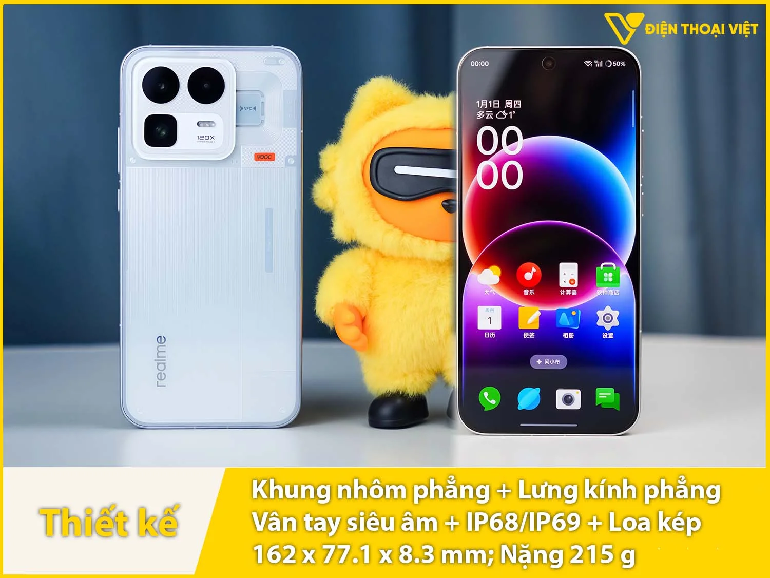 Khung kim loại & Mặt lưng kính