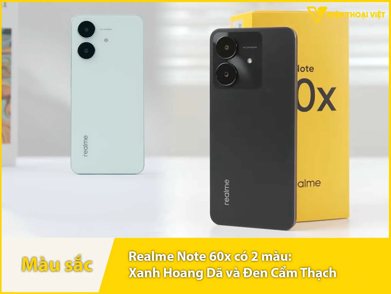 Realme Note 60x cung cấp 2 màu sắc