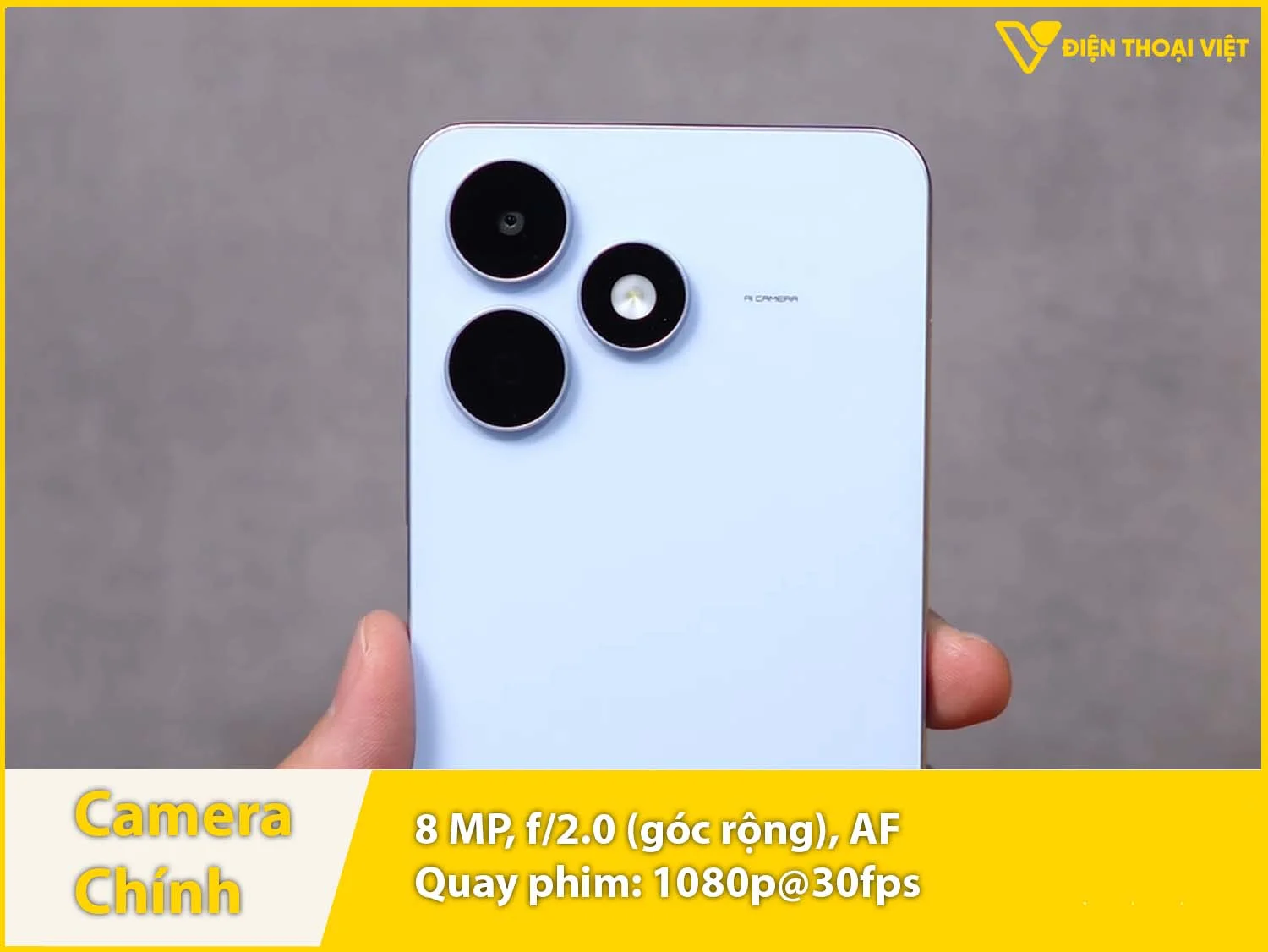 Camera sau 8MP & Quay video 1080p