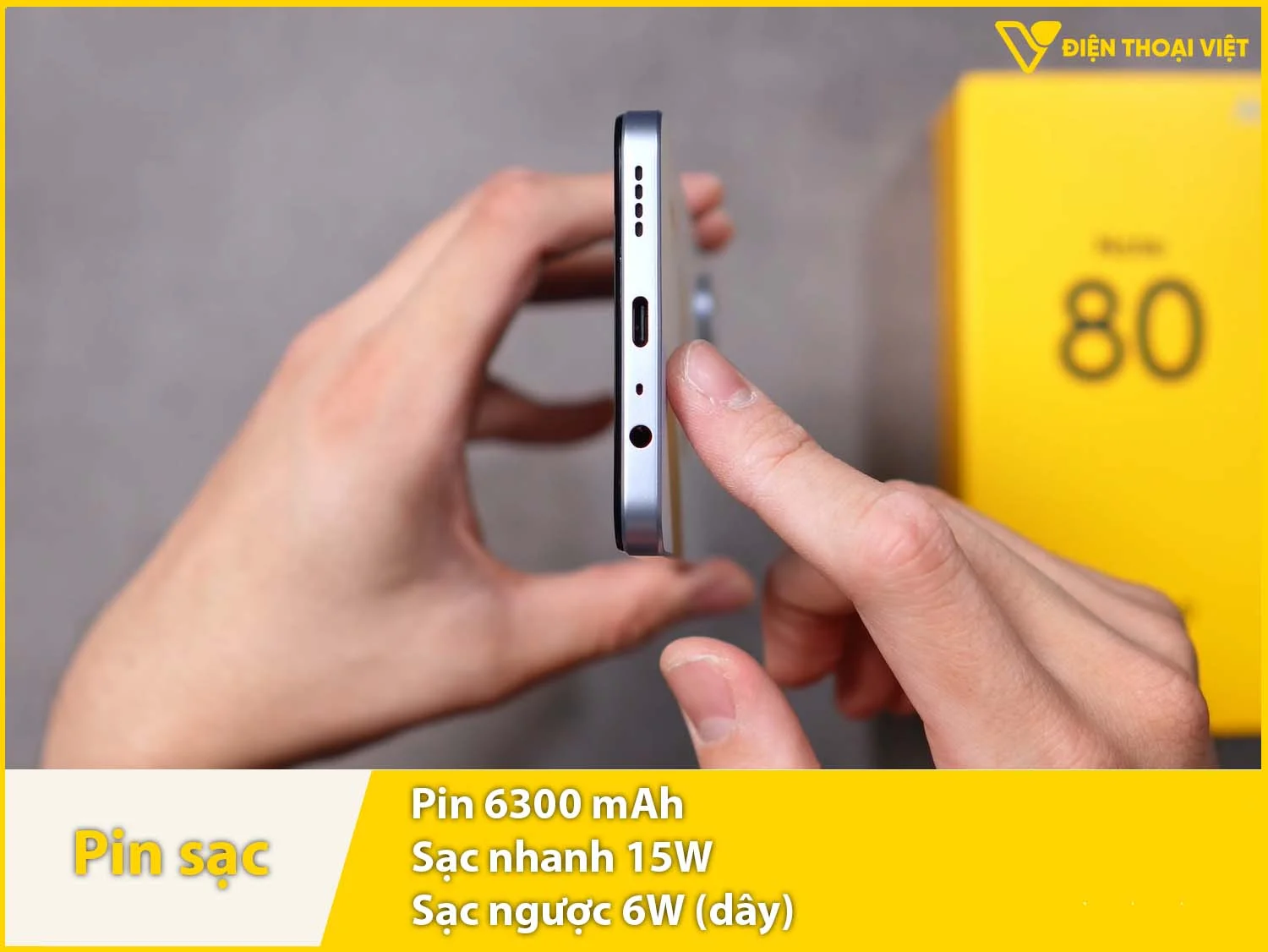 Pin 6300mAh & sạc nhanh 45W
