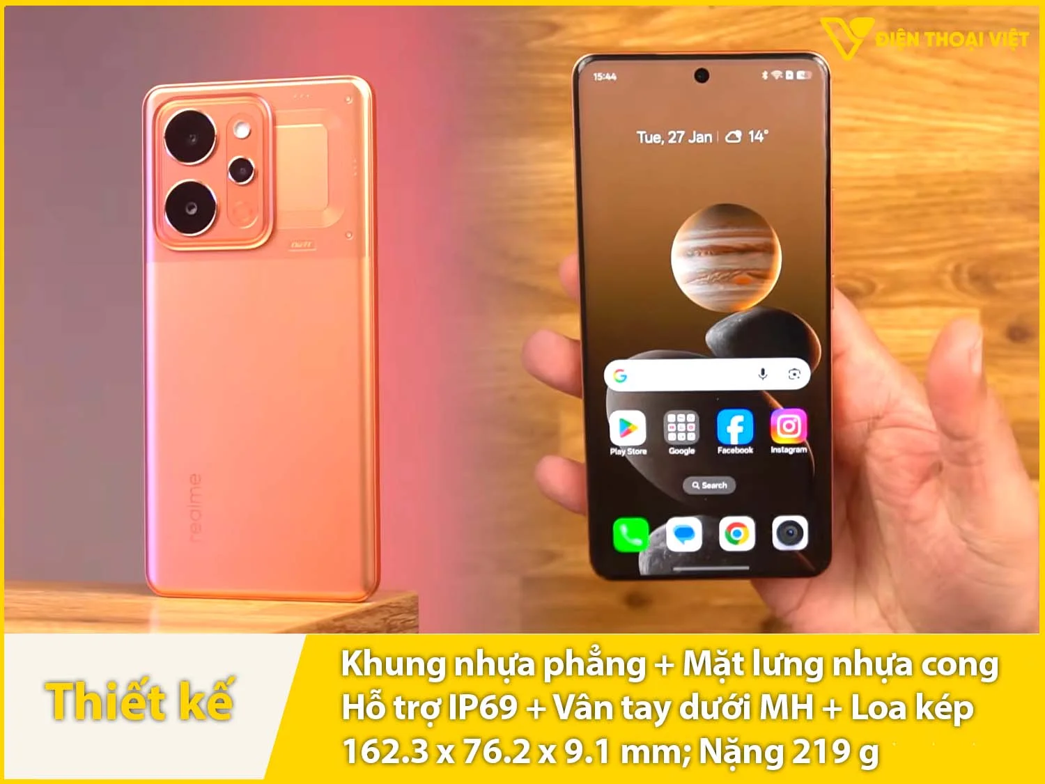 Thiết kế tinh tế, siêu bền có IP69