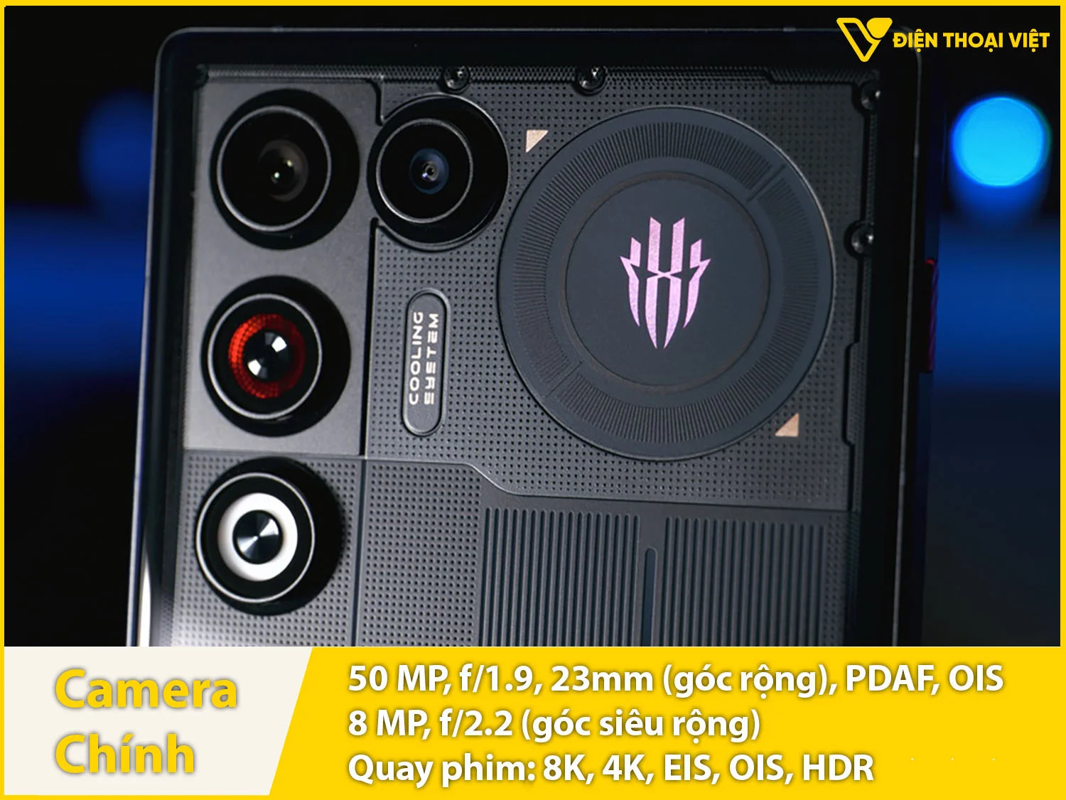 Camera chính 50MP & Quay phim 8K