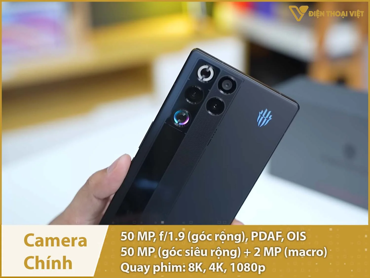 Camera chính 50MP & Quay phim 8K