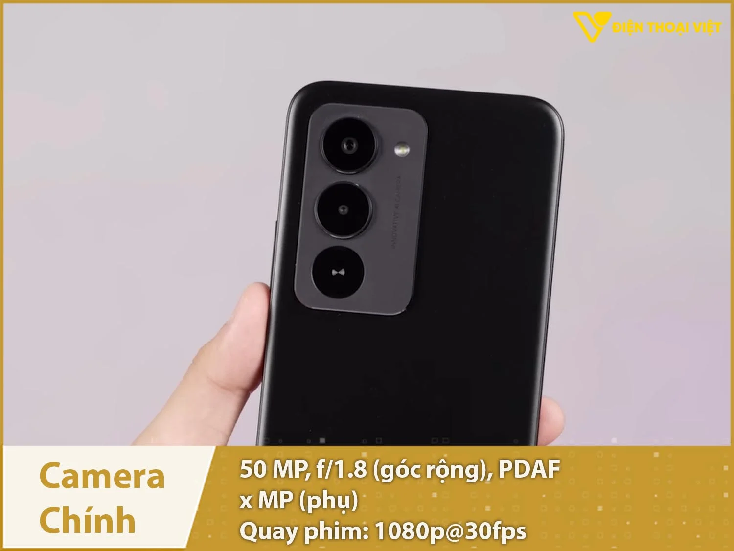 Camera 50MP & Quay video 1080p sắc nét