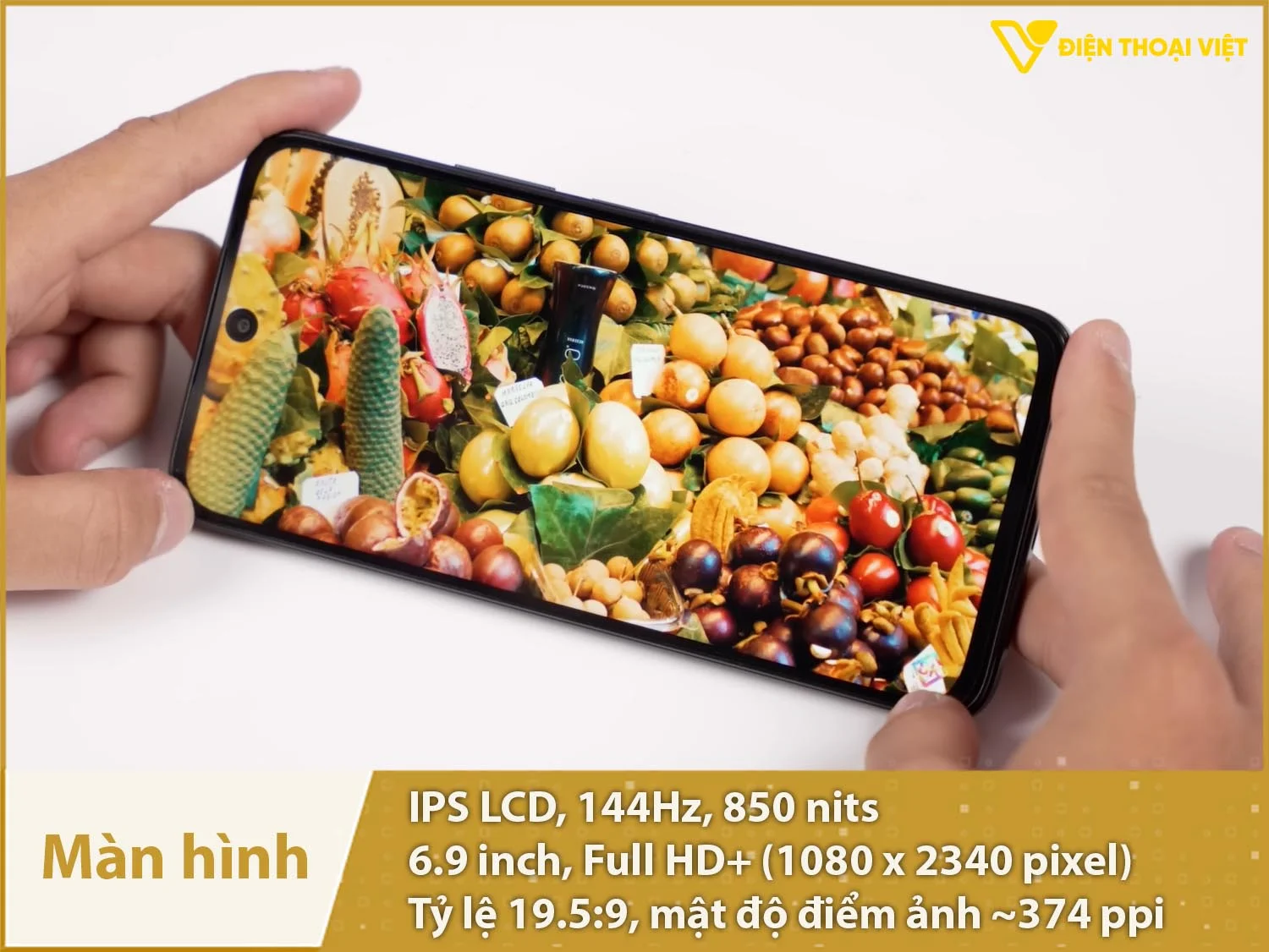 Màn hình 6,9 inch, IPS LCD 144Hz Full HD+
