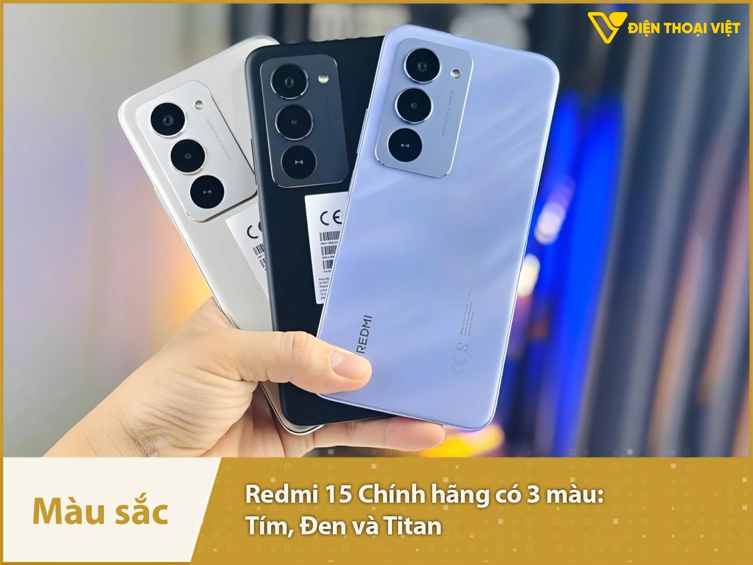 Redmi 15 cung cấp 3 màu sắc