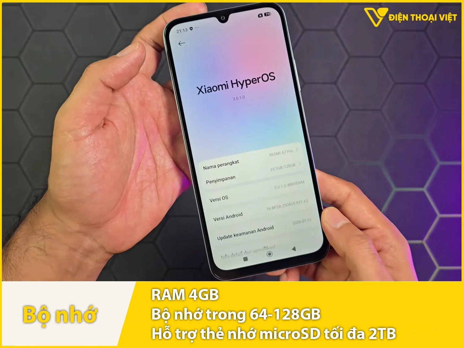 RAM 4GB & Bộ nhớ trong 64-128GB