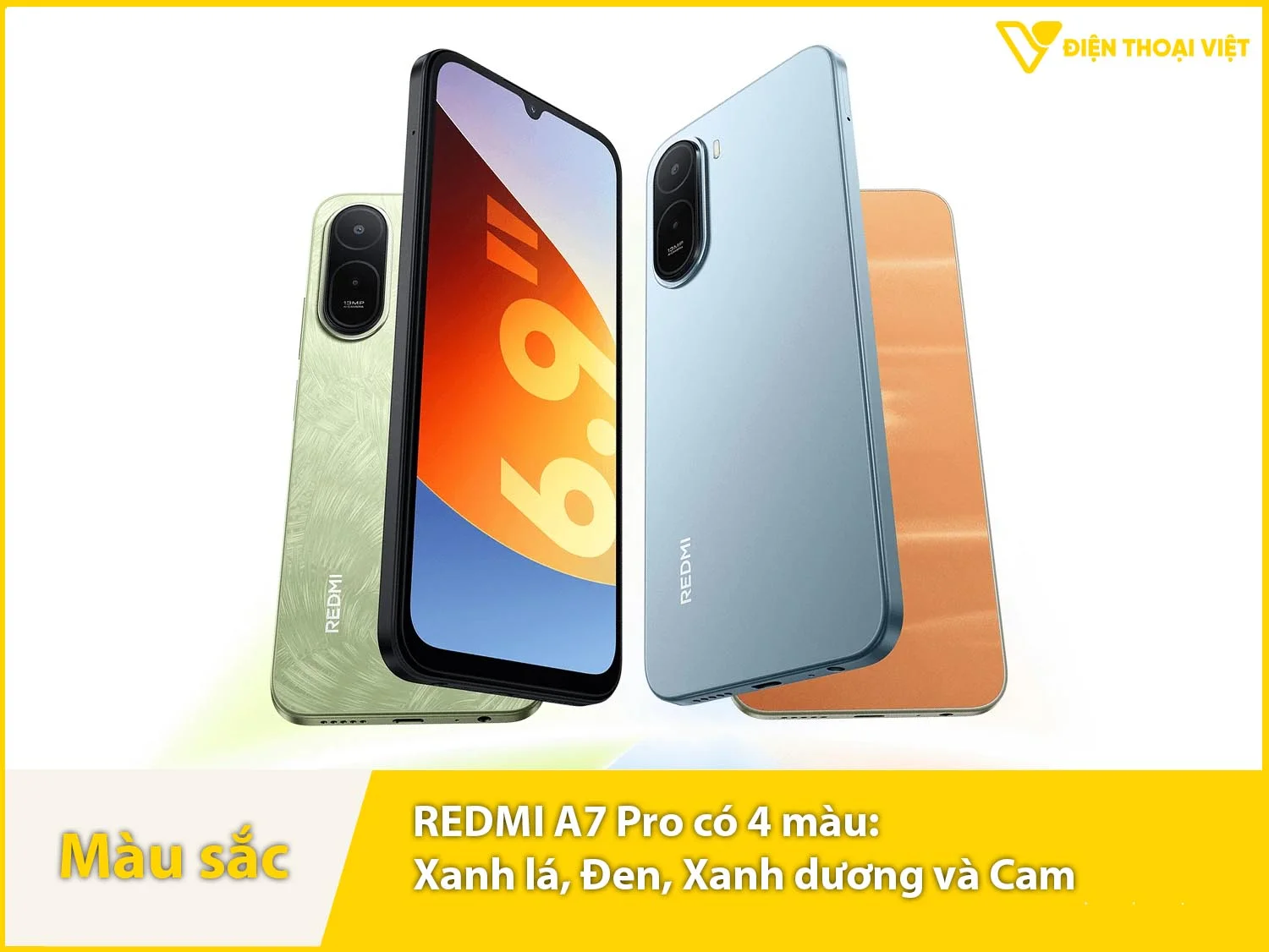 REDMI A7 Pro cung cấp tất cả 4 màu sắc