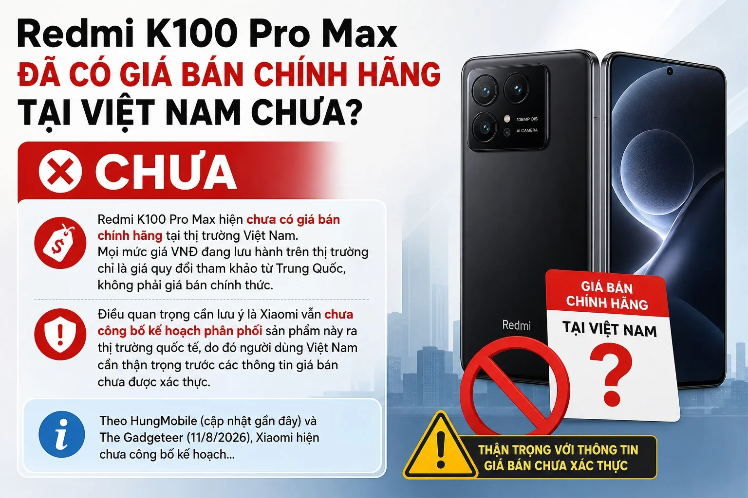 REDMI K100 Pro Max đã có giá bán Chính hãng tại Việt Nam chưa?