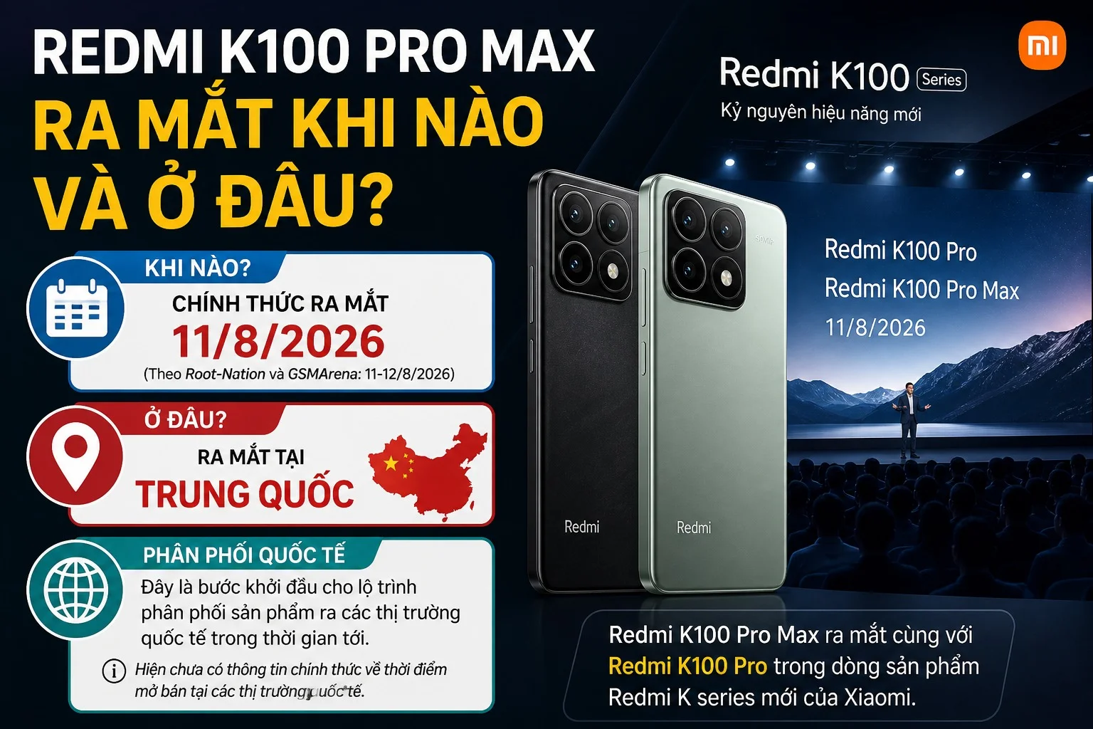 REDMI K100 Pro Max ra mắt khi nào và ở đâu?