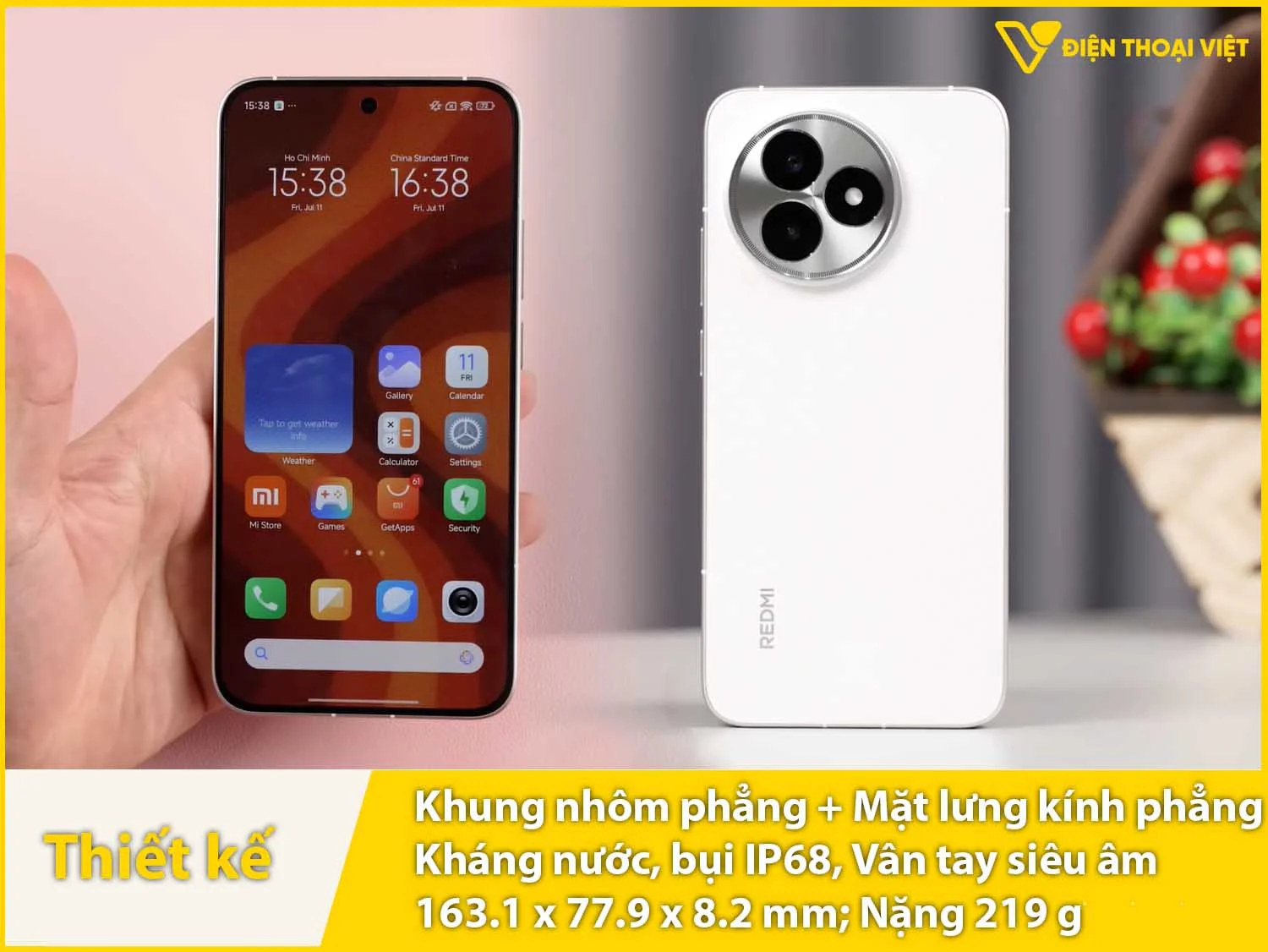 Khung kim loại phẳng & 2 mặt kính phẳng