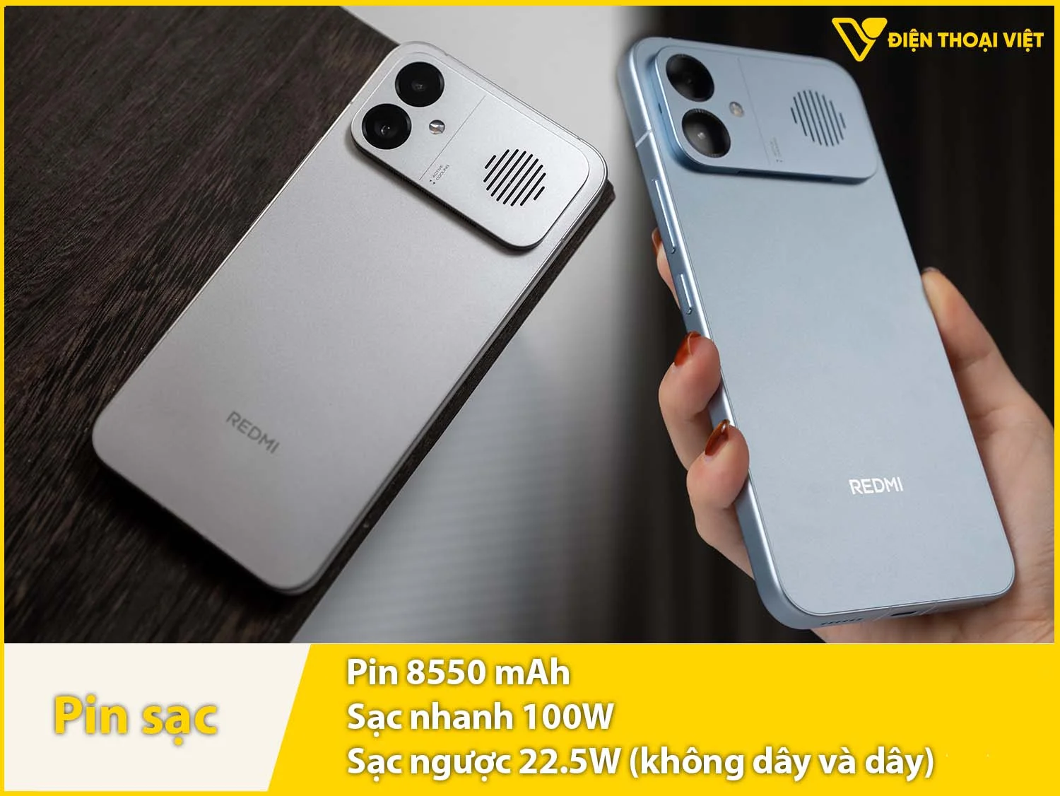 Pin 8550mAh cực trâu & Sạc nhanh 100W
