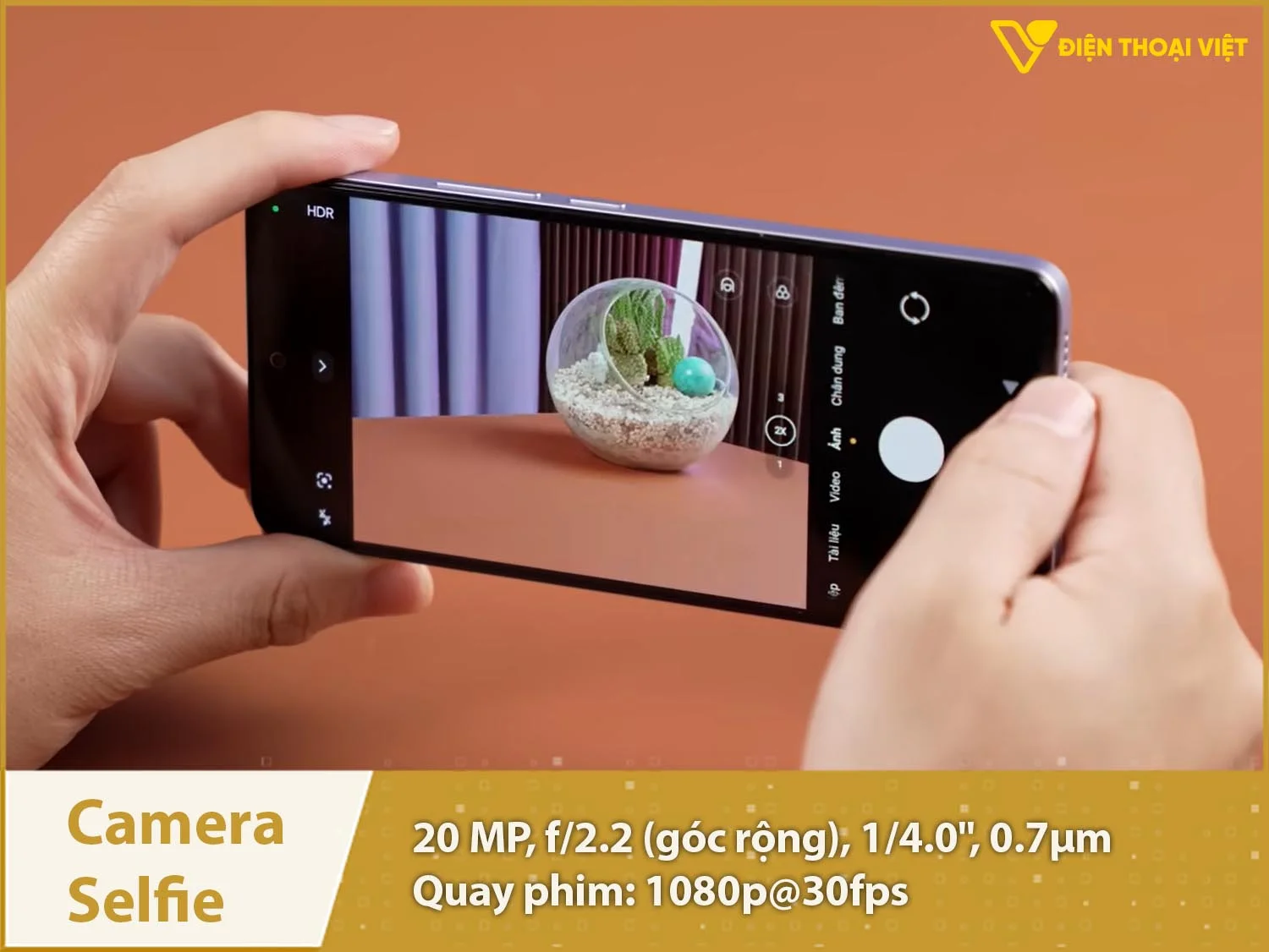 Camera selfie 20MP & Quay phim 1080p