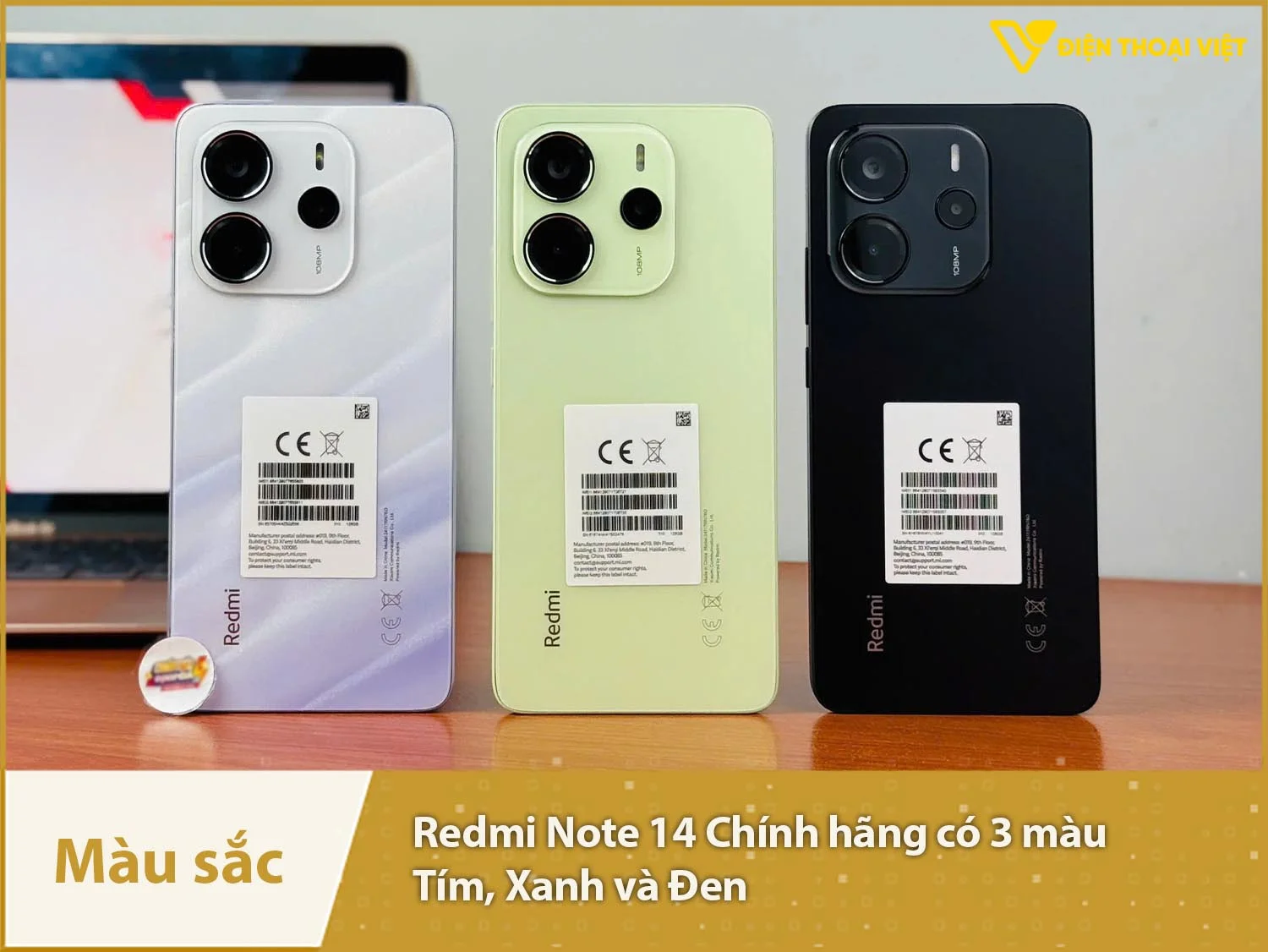 Redmi Note 14 có 3 màu sắc