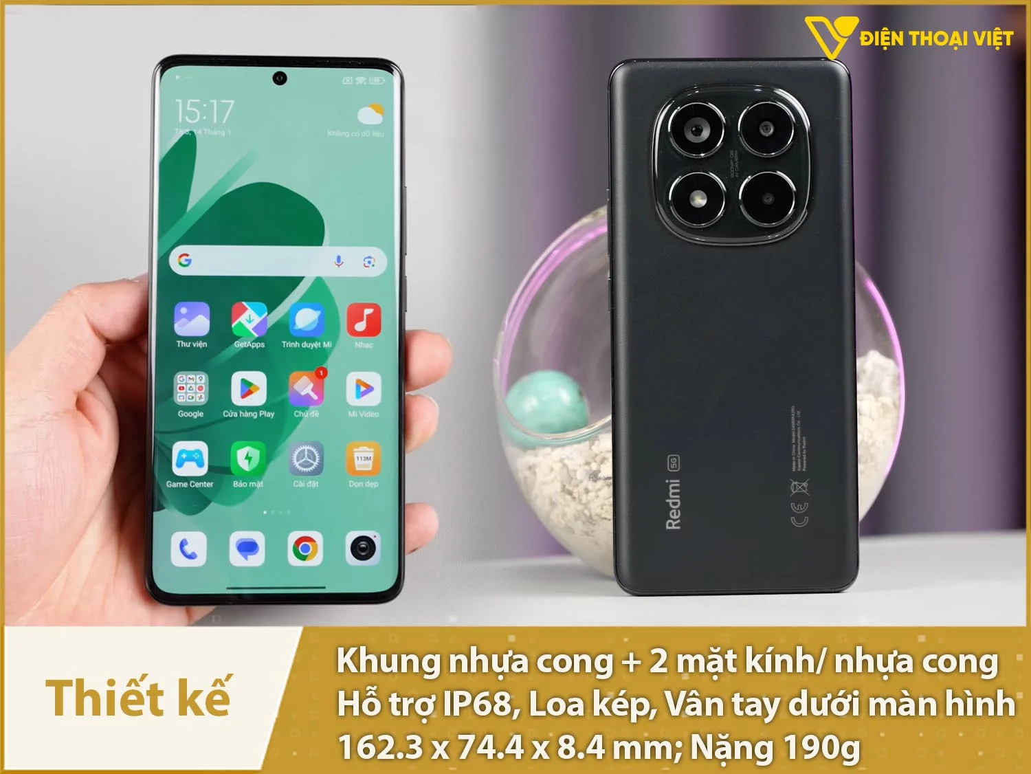 Thiết kế bo cong mềm mại, có IP68