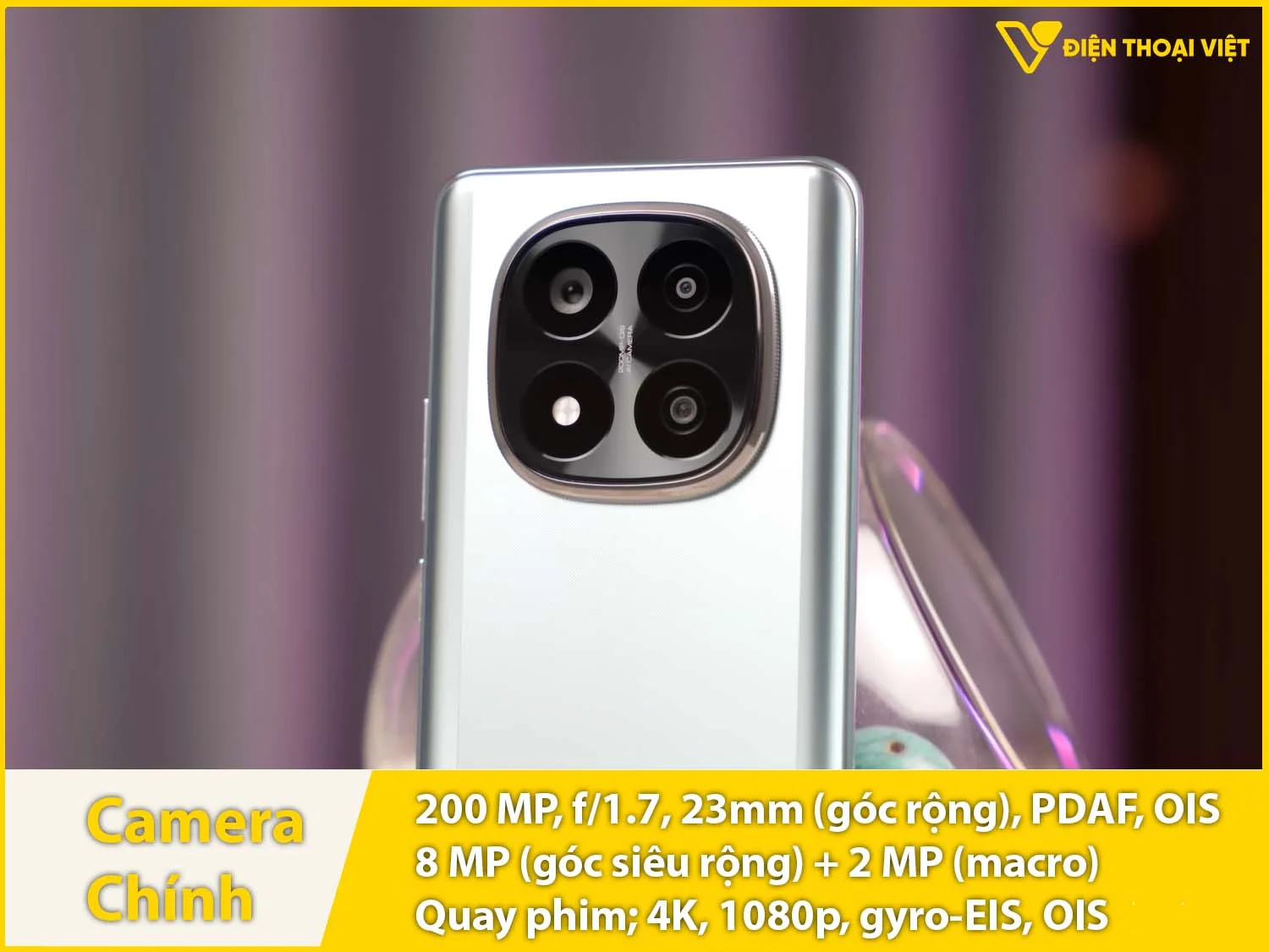 Camera 200MP & Quay phim 4K siêu nét