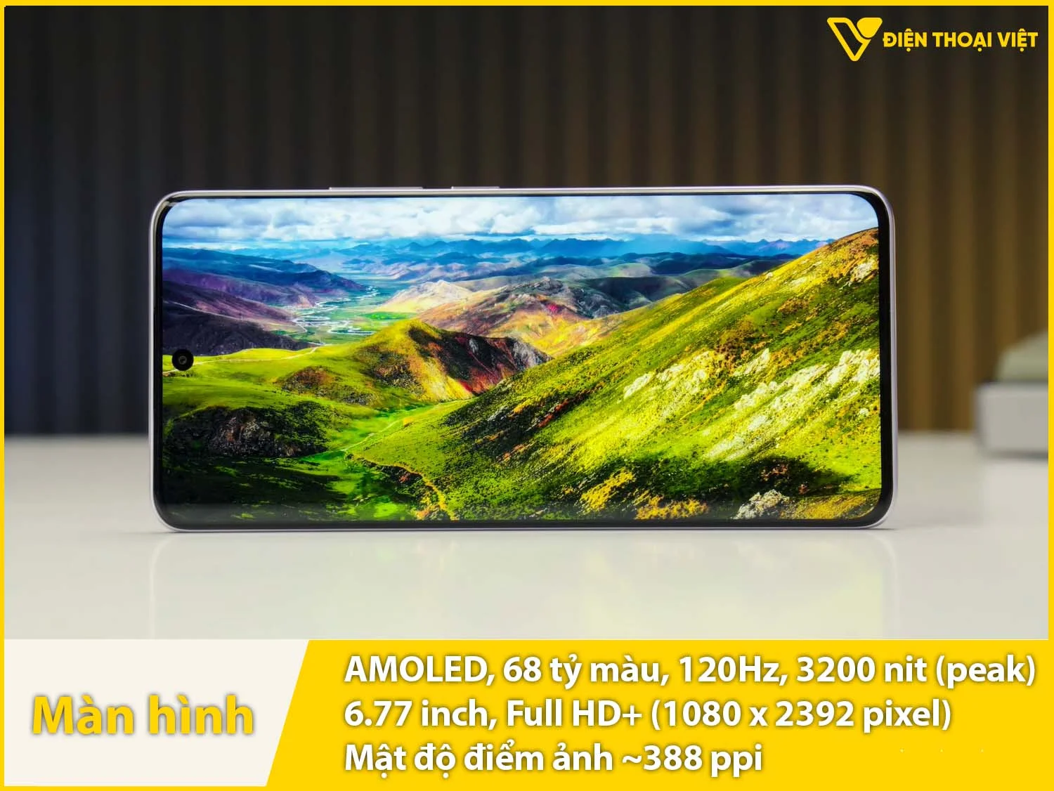 AMOLED 6,77 inch - 120Hz - 3200 nit