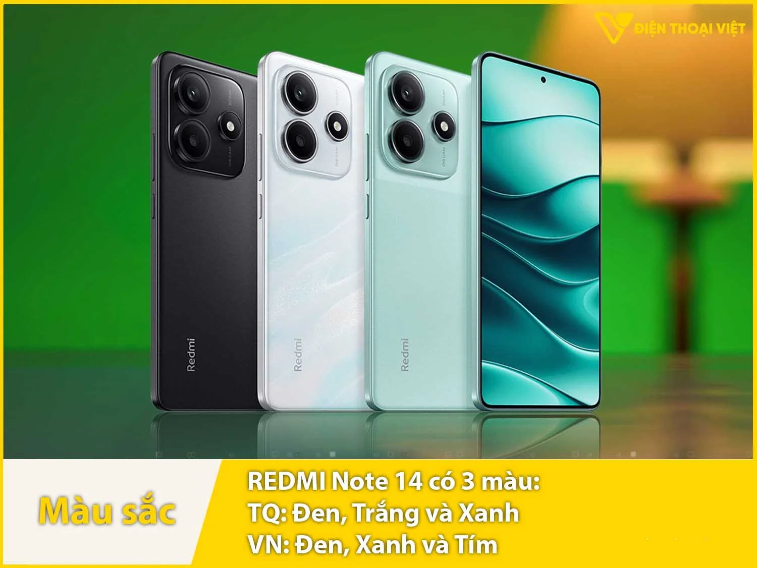 REDMI Note 14 cung cấp tất cả 6 màu sắc