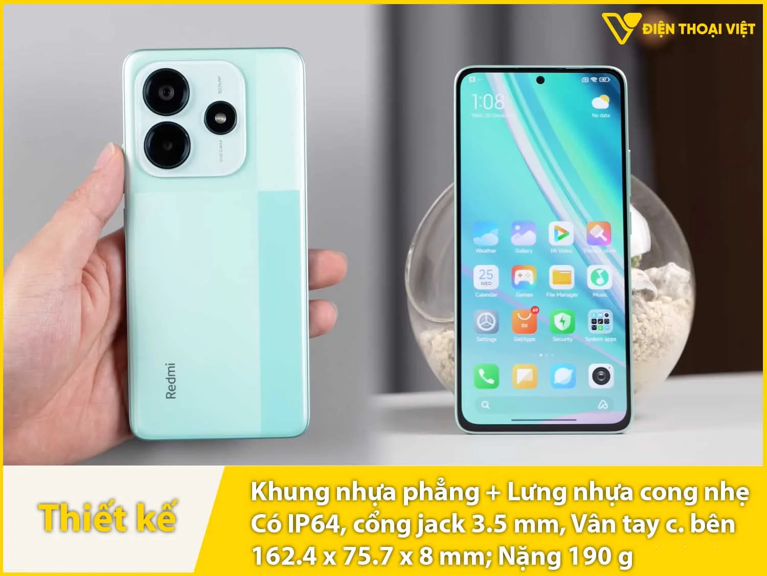 Khung nhựa phẳng & Mặt sau cong nhẹ