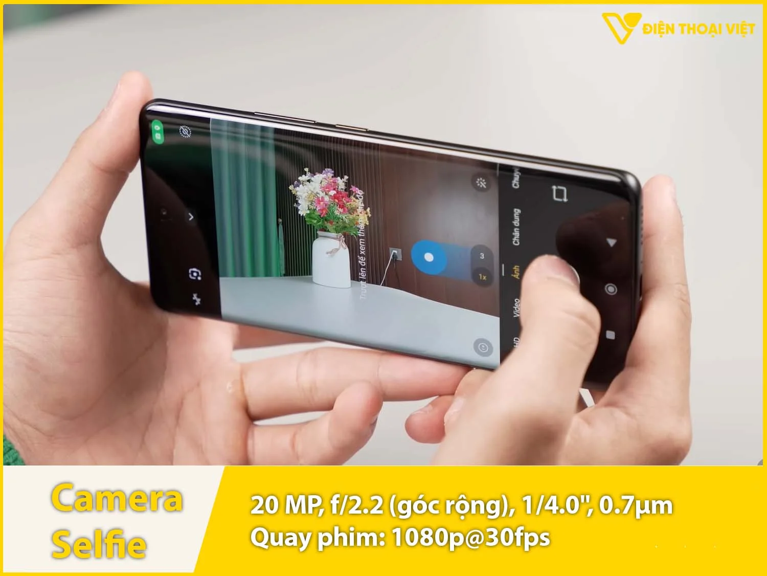 Camera selfie 20MP & quay video 1080p