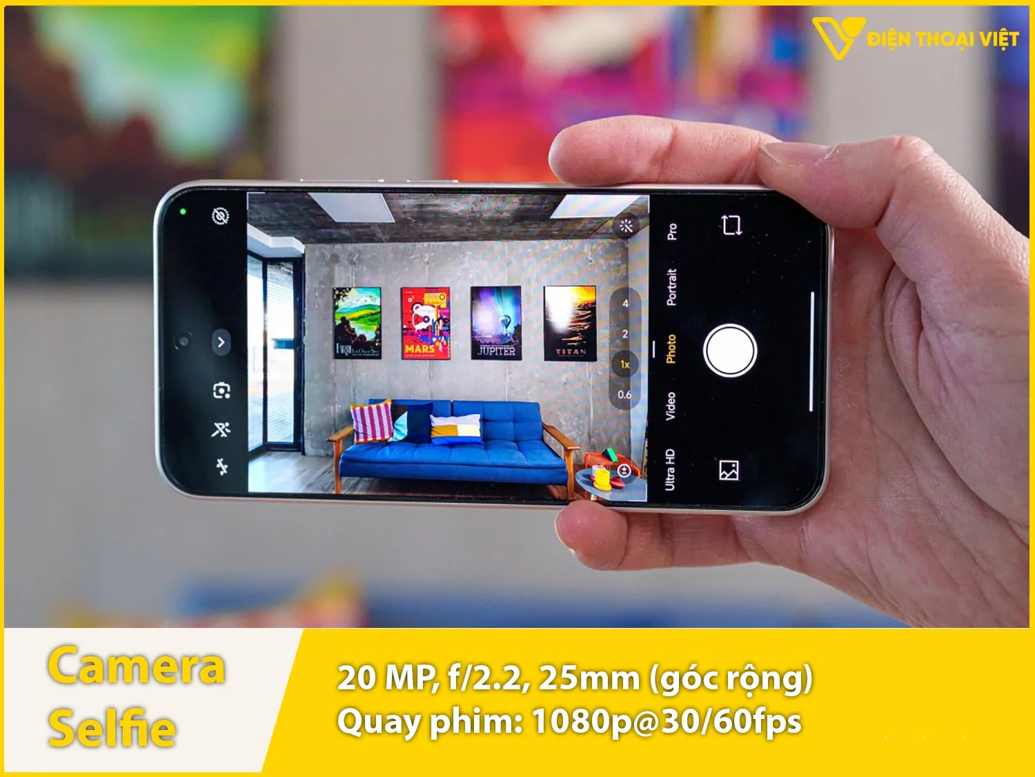 Camera selfie 20MP & quay video 1080p