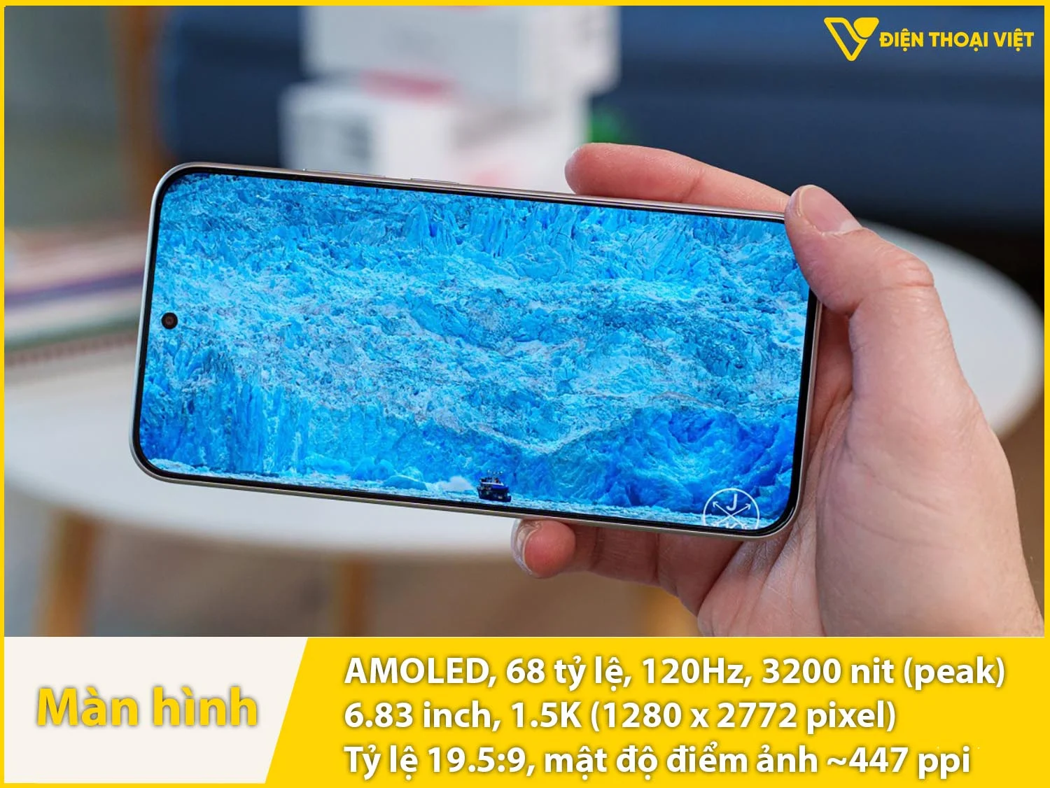 AMOLED 6,83 inch - 120Hz - 3200 nit