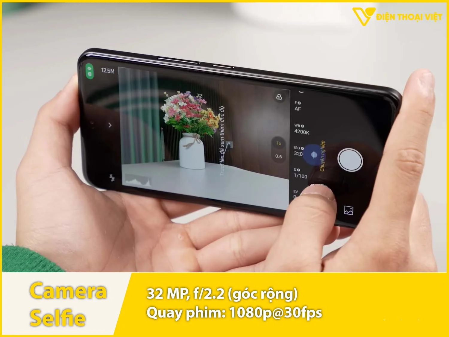 Camera selfie 32MP & quay video 1080p