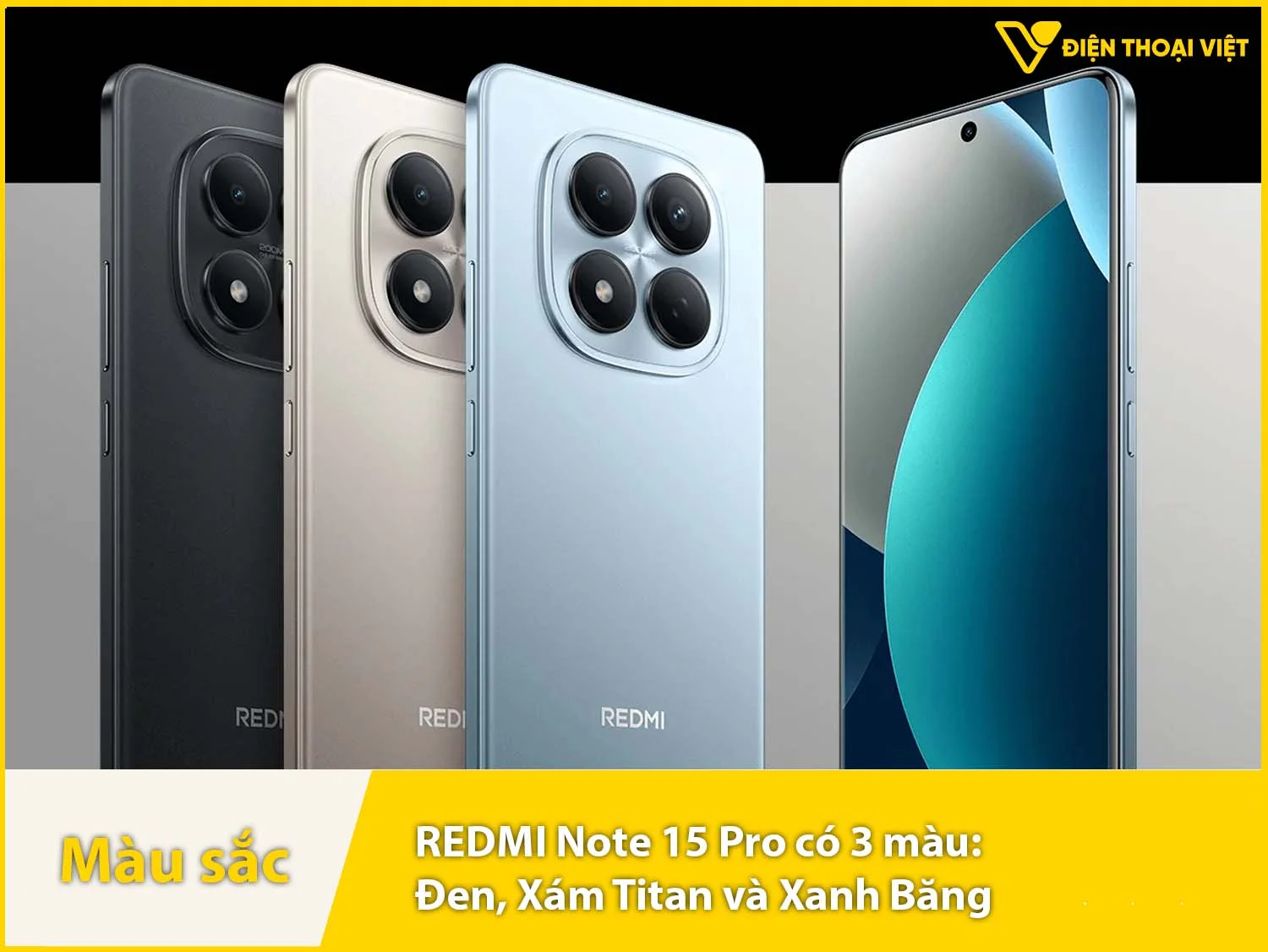 REDMI Note 15 Pro có 3 màu