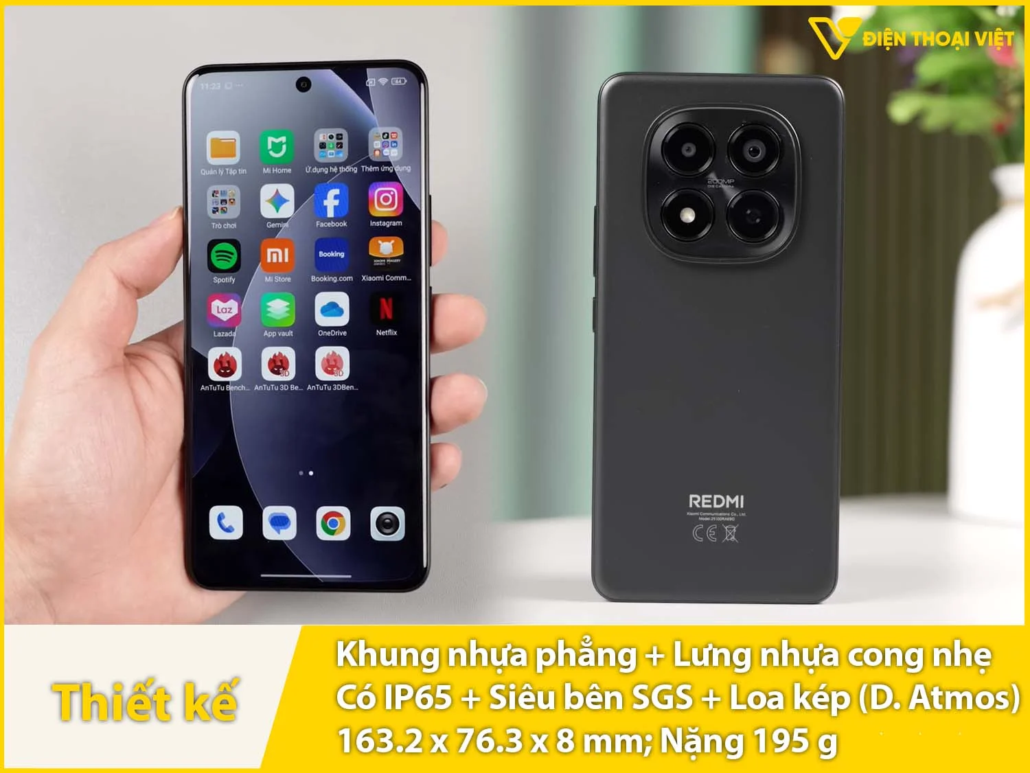 Khung nhựa phẳng & Mặt trước sau cong nhẹ