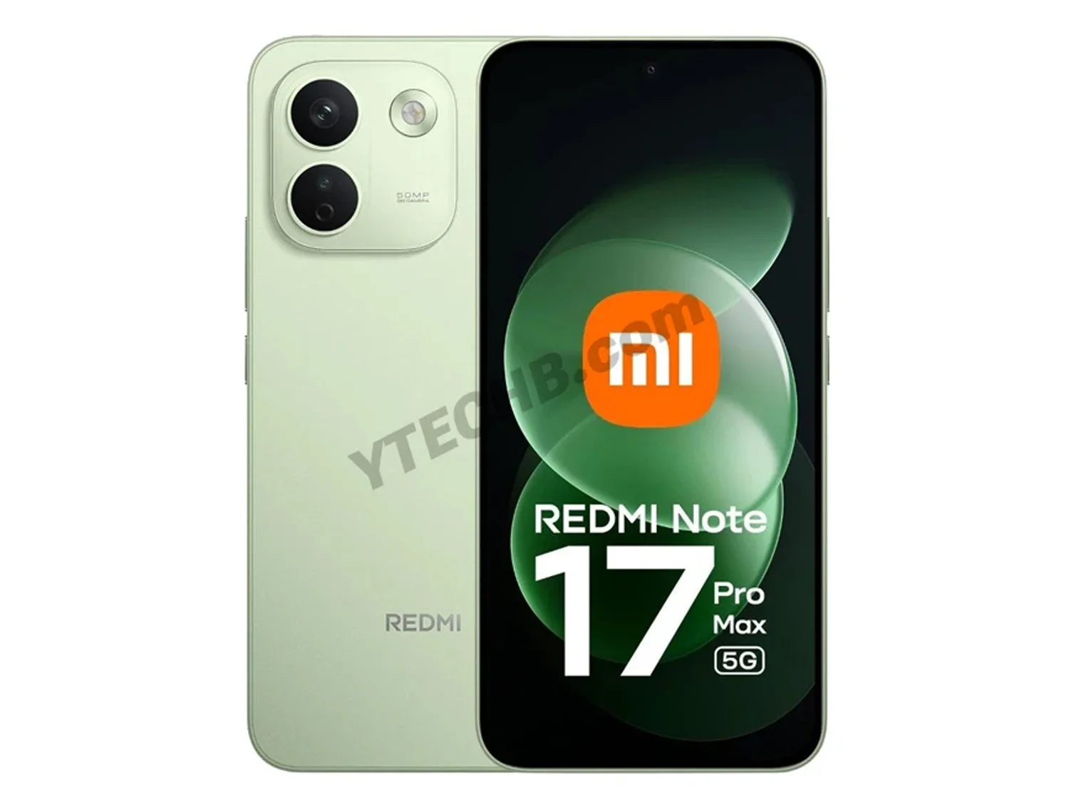 Hình ảnh render của REDMI Note 17 Pro Max phiên bản màu xanh lá